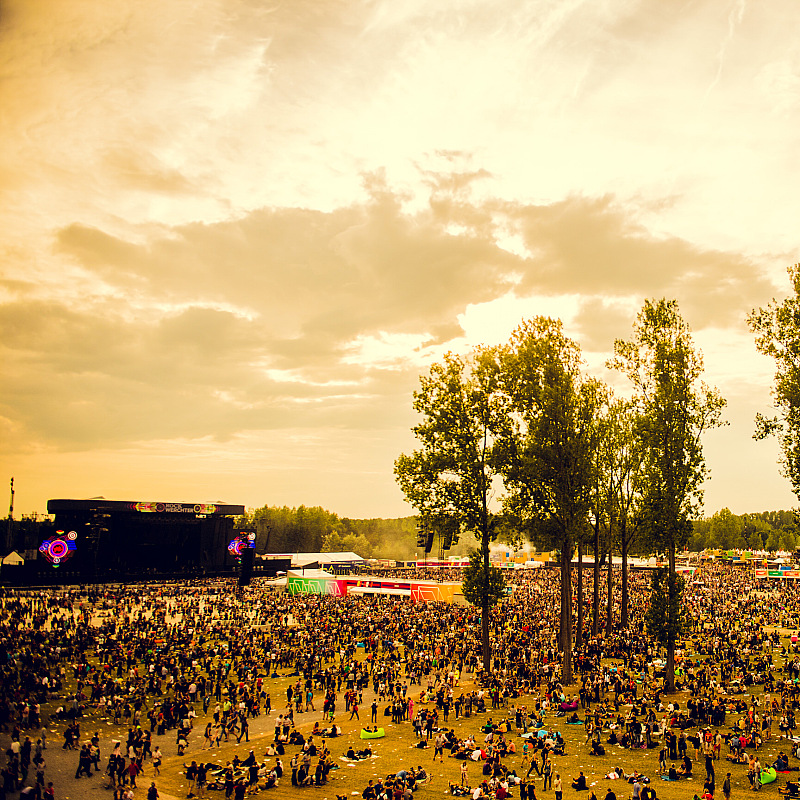 Rock Werchter vanuit de lucht